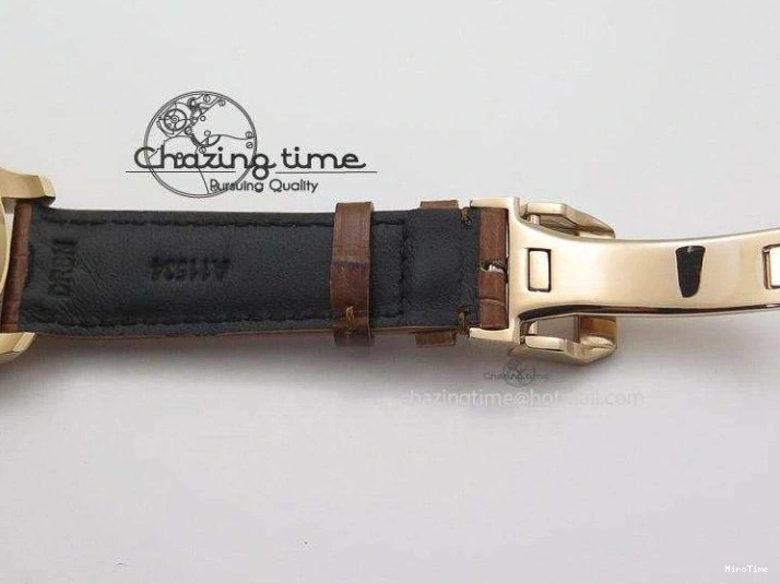 MIROTIME 0512 Youthful Pilot Chrono RG 3878 Gray Dial on Light Brown Leather Strap A 7394